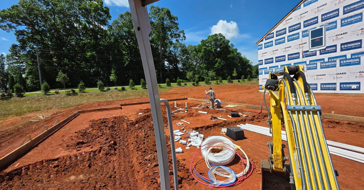 new construction installing sewer system new construction installing sewer system