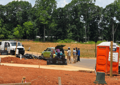 new construction installing water pipes
