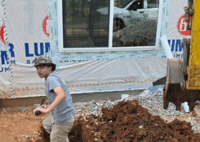 new construction water pipe installation