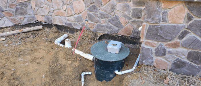 sewer pump installation